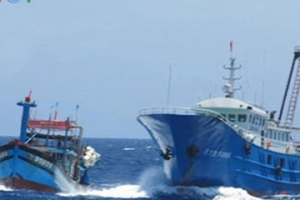 phan doi tau hai canh trung quoc phun voi rong duoi tau ca viet nam