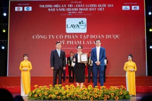 cong ty co phan duoc my pham laya vinh du nhan giai thuong top 10 thuong hieu uy tin chat luong quoc gia