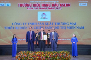 cong ty chieu sang do thi mien nam dat top 10 thuong hieu asean   huy chuong vang 2025