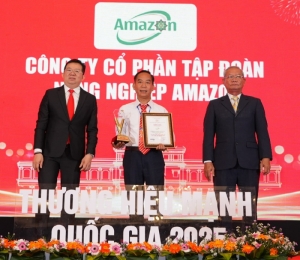 dong hanh cung nha nong  tap doan nong nghiep amazon da vinh du nhan duoc giai thuong cao quy  thuong hieu manh quoc gia