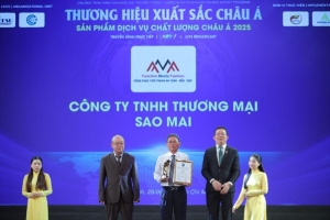 sao mai vinh du nhan giai thuong san pham   dich vu chat luong chau a 2025 va thuong hieu tin nhiem hang dau chau a 2025