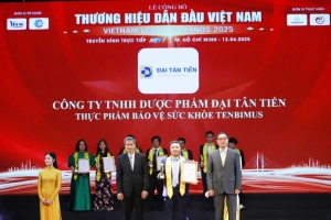dai tan tien pharma   tu hao ghi dau an voi giai thuong top 10 thuong hieu dan dau viet nam