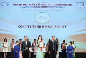 he thong phong kham chuyen khoa da lieu mai beauty vinh danh top 10 thuong hieu xuat sac chau a  thai binh duong