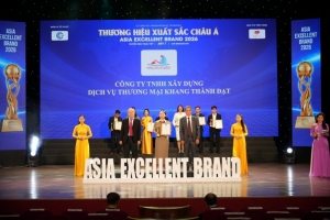 cong ty tnhh xay dung dich vu thuong mai khang thanh dat vinh du nhan giai thuong top 10 thuong hieu xuat sac chau a 2026