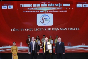 thuong hieu max travel vinh du nhan giai top 50 thuong hieu du lich dan dau