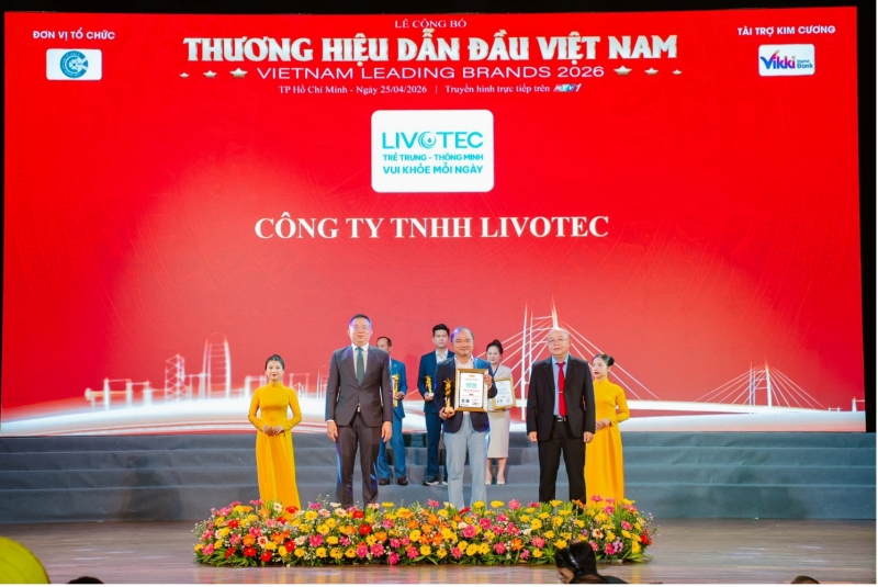 livotec bay cao voi danh hieu top 10 thuong hieu dan dau viet nam 2026
