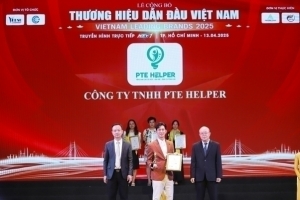 pte helper lan thu 3 gop mat trong top 10 thuong hieu giao duc dan dau viet nam 2025