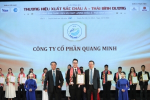 cong ty co phan quang minh vinh du dat giai thuong cup vang san pham dich vu chat luong chau a   thai binh duong 2024