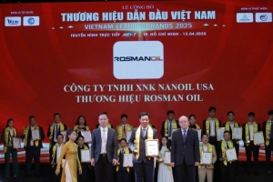 thuong hieu dau nhot rosmanoil vinh du nhan giai thuong top 10 thuong hieu dan dau viet nam 2025
