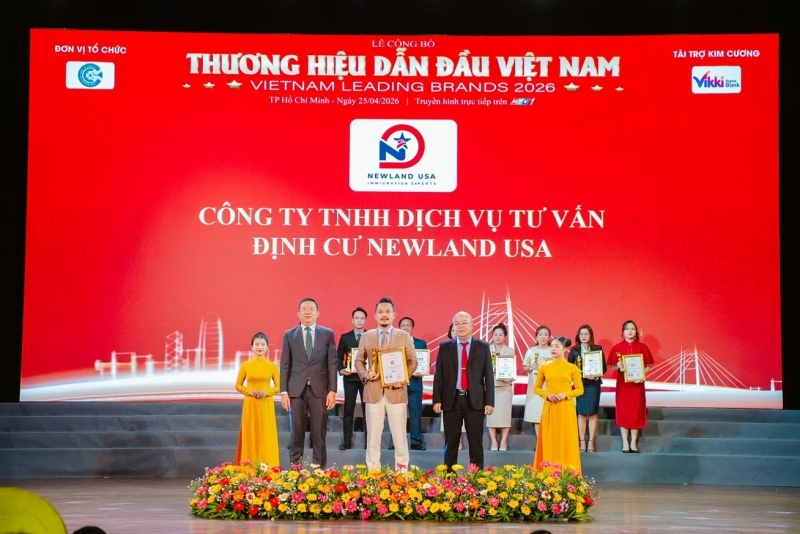 newland usa duoc vinh danh top 10 thuong hieu dan dau viet nam 2026