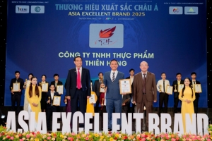 thuc pham thien hung   vinh du dat danh hieu top 100   thuong hieu xuat sac chau a    2025   lan xi