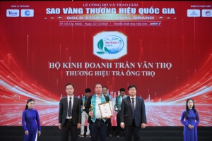 thuong hieu tra ong tho vinh du nhan giai thuong top 10 thuong hieu tra tin dung quoc gia 2024