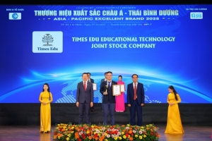 times edu duoc vinh danh  top 1 trung tam luyen thi chung chi quoc te xuat sac chau a   thai binh duong