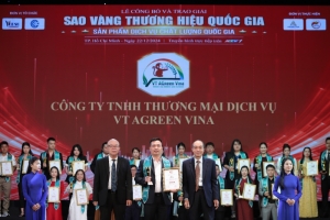 cong ty tnhh thuong mai dich vu vt agreen vina vinh du nhan giai thuong thuong hieu sao vang quoc gia 2024