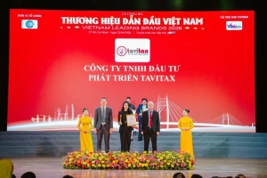 tavitax duoc vinh danh top 10 thuong hieu dan dau viet nam 2026